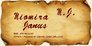 Miomira Janus vizit kartica